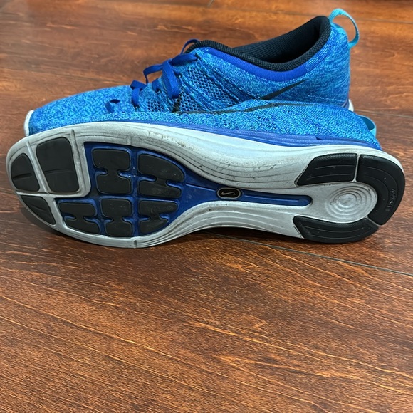 Men’s NIKE FLYKNIT LUNAR 1 BLUE SIZE 12 MENS 554887-440 USED GOOD CONDITION. - Picture 4 of 4